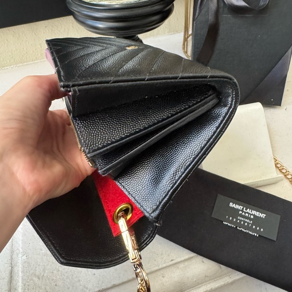 SOLD - 💎Authentic Saint Laurent YSL Cassandre Matelasse Long Flap Wallet - Picture 11 of 16